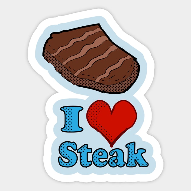 I Heart Steak Sticker by Eric03091978